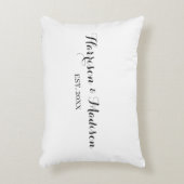 De gepersonaliseerde de naamdatum van het manuscri accent kussen (Voorkant(Verticaal))