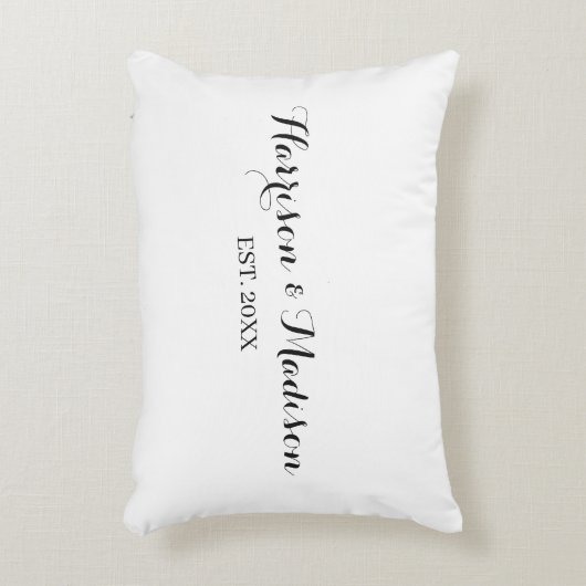 De gepersonaliseerde de naamdatum van het manuscri accent kussen (Voorkant(Verticaal))