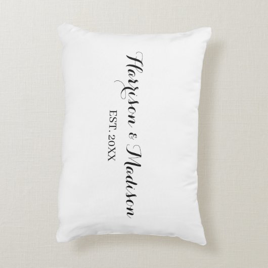 De gepersonaliseerde de naamdatum van het manuscri accent kussen (Achterkant (Verticaal))