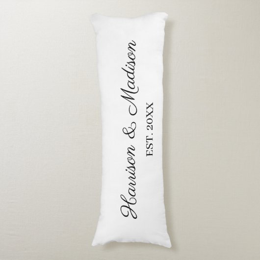 De gepersonaliseerde de naamdatum van het manuscri lichaamskussen (Voorkant Verticaal)