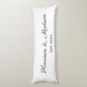 De gepersonaliseerde de naamdatum van het manuscri lichaamskussen (Achterkant (Verticaal))