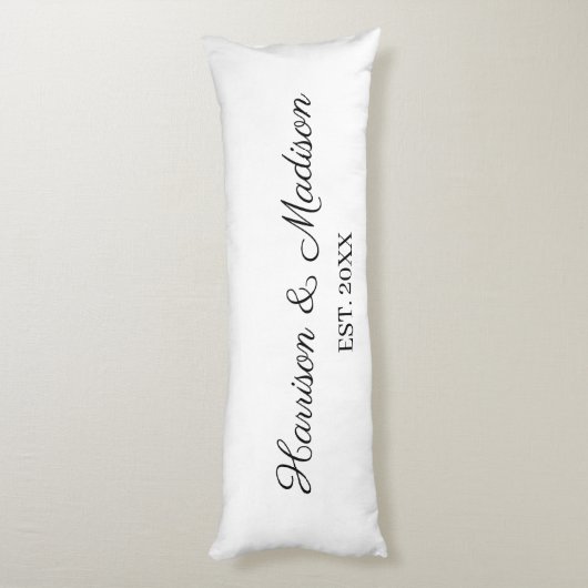 De gepersonaliseerde de naamdatum van het manuscri lichaamskussen (Achterkant (Verticaal))