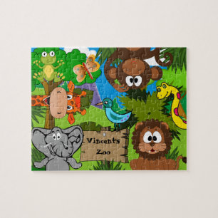 De gepersonaliseerde Dierentuin van het Kind Legpuzzel