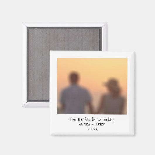 De gepersonaliseerde Directe foto van de Retro spa Magneet (Voorkant / Achterkant)