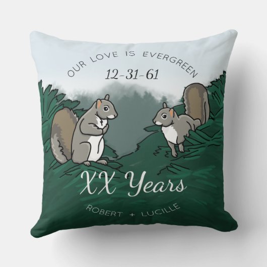 De gepersonaliseerde Eekhoorns van de Liefde van Kussen (Achterkant)