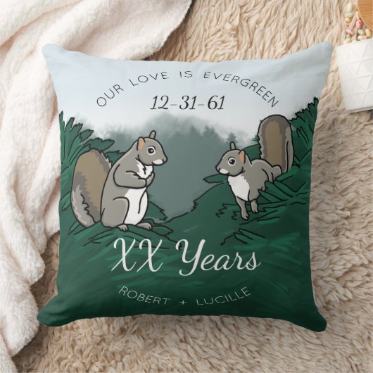 De gepersonaliseerde Eekhoorns van de Liefde van Kussen (Deken)