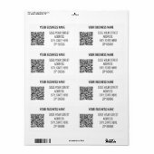 De gepersonaliseerde Etiketten van de Code van het (Full Sheet)