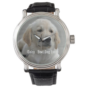 De gepersonaliseerde Foto en de Naam van de Hond Horloge