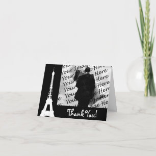 De gepersonaliseerde Foto van de Toren van Eiffel Bedankkaart