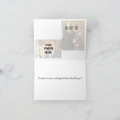 De gepersonaliseerde Foto van het Huwelijk dankt u Bedankkaart (Binnen)
