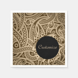 De gepersonaliseerde Funky Gouden Servetten van