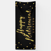 De gepersonaliseerde Gelukkige Gouden Confettien Spandoek (Verticaal)