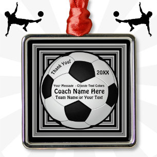 De gepersonaliseerde Giften van de Voetbal coach, Metalen Ornament