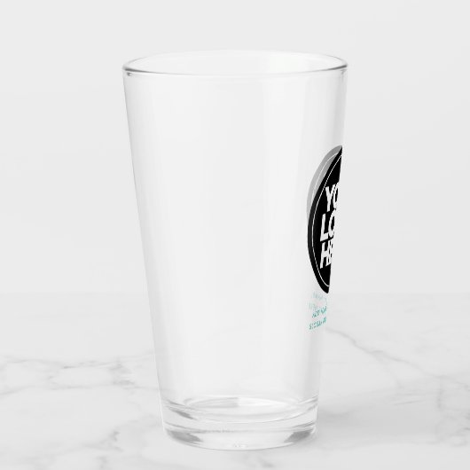 De gepersonaliseerde Glaspas van de Logo en van de Glas (Rechts)