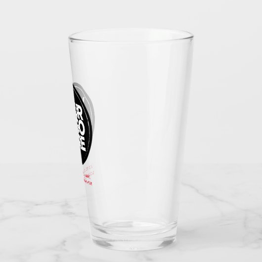 De gepersonaliseerde Glaspas van de Logo en van de Glas (Links)