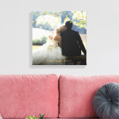 De gepersonaliseerde Gouden Confettien van de Foto Canvas Afdruk (Insitu (Woonkamer))