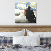 De gepersonaliseerde Gouden Confettien van de Foto Canvas Afdruk (Insitu (Slaapkamer))