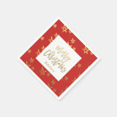 De gepersonaliseerde Gouden Partij van de Vakantie Servetten (Hoek)