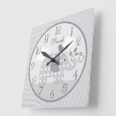 De gepersonaliseerde Grijze Klok van het Baby van (Hoek)