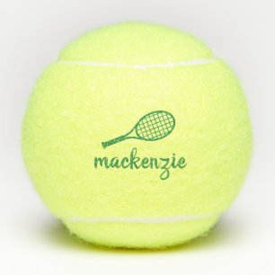 De gepersonaliseerde Groene Naam van het Manuscrip Tennisballen