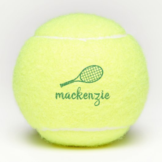 De gepersonaliseerde Groene Naam van het Manuscrip Tennisballen (Voorkant)