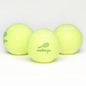 De gepersonaliseerde Groene Naam van het Manuscrip Tennisballen (Multi)