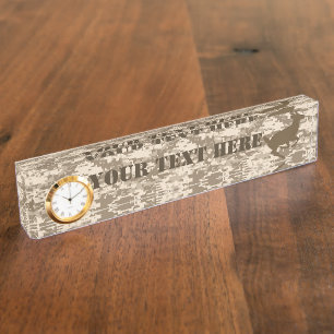 De gepersonaliseerde Herten Camo van de Camouflage Naambordje