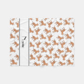 De gepersonaliseerde honden van naam witte fleece deken (Voorkant (Horizontaal))