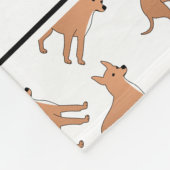 De gepersonaliseerde honden van naam witte fleece deken (Hoek)