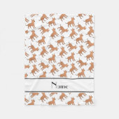 De gepersonaliseerde honden van naam witte fleece deken (Voorkant)