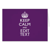 De gepersonaliseerde Jouw tekst van het KEEP CALM  (Voorkant Horizontaal)