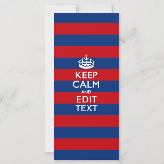 De gepersonaliseerde Jouw tekst van het KEEP CALM  (Voorkant)