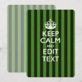 De gepersonaliseerde Jouw tekst van het KEEP CALM (Voorkant / Achterkant)