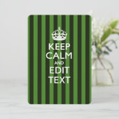 De gepersonaliseerde Jouw tekst van het KEEP CALM (Staand voorkant)