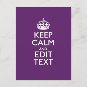 De gepersonaliseerde Jouw tekst van het KEEP CALM  Briefkaart