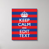 De gepersonaliseerde Jouw tekst van het KEEP CALM Canvas Afdruk (Voorkant)