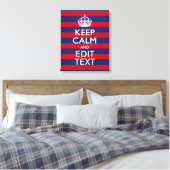 De gepersonaliseerde Jouw tekst van het KEEP CALM  Canvas Afdruk (Insitu (Slaapkamer))