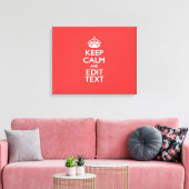 De gepersonaliseerde Jouw tekst van het KEEP CALM  Canvas Afdruk (Insitu (Woonkamer))