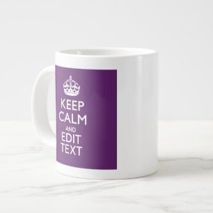 De gepersonaliseerde Jouw tekst van het KEEP CALM  Grote Koffiekop