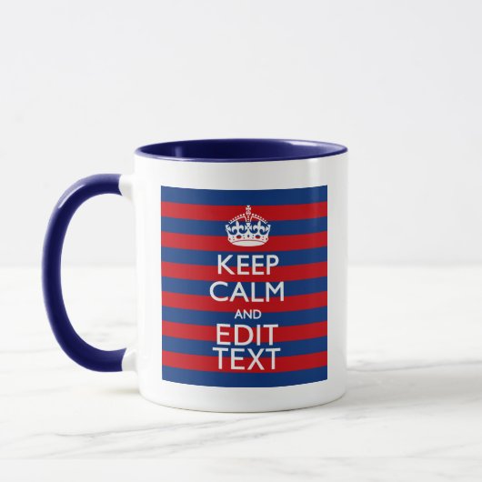 De gepersonaliseerde Jouw tekst van het KEEP CALM Mok (Links)
