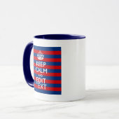 De gepersonaliseerde Jouw tekst van het KEEP CALM Mok (Voorkant links)