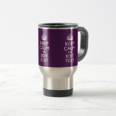 De gepersonaliseerde Jouw tekst van het KEEP CALM Reisbeker (Voorkant rechts)