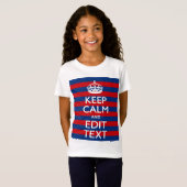 De gepersonaliseerde Jouw tekst van het KEEP CALM  T-shirt (Voorkant volledig)