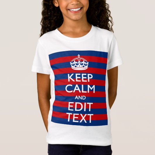 De gepersonaliseerde Jouw tekst van het KEEP CALM  T-shirt (Voorkant)