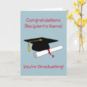 De gepersonaliseerde Kaart van Afstuderen (Gele Bloem)