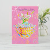 De gepersonaliseerde Kaart van een kleindochter. (Staand voorkant)