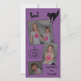 De gepersonaliseerde Kaart van Halloween (kat,