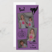 De gepersonaliseerde Kaart van Halloween (kat, (Voorkant / Achterkant)