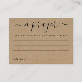 De gepersonaliseerde Kaart van het Gebed van het Contactkaartje