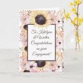 De gepersonaliseerde Kaart van het Verloving van (Gele Bloem)